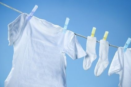 prádlo, sušení, kolíčky, šňůra, čistota, bílá