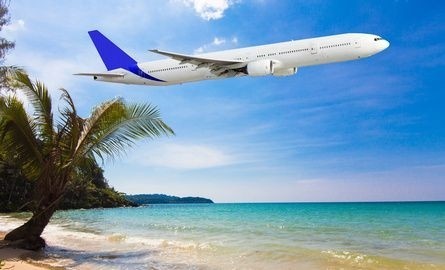 cestování, letadlo, dovolena