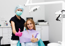 Spokojena pacientka u zubare