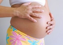 Žena,těhotenství,břicho,dvojčata