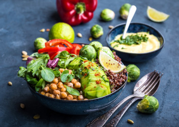 zelenina, vegetarian, bowl, jídlo