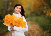 Žena,podzim,listí,40 let
